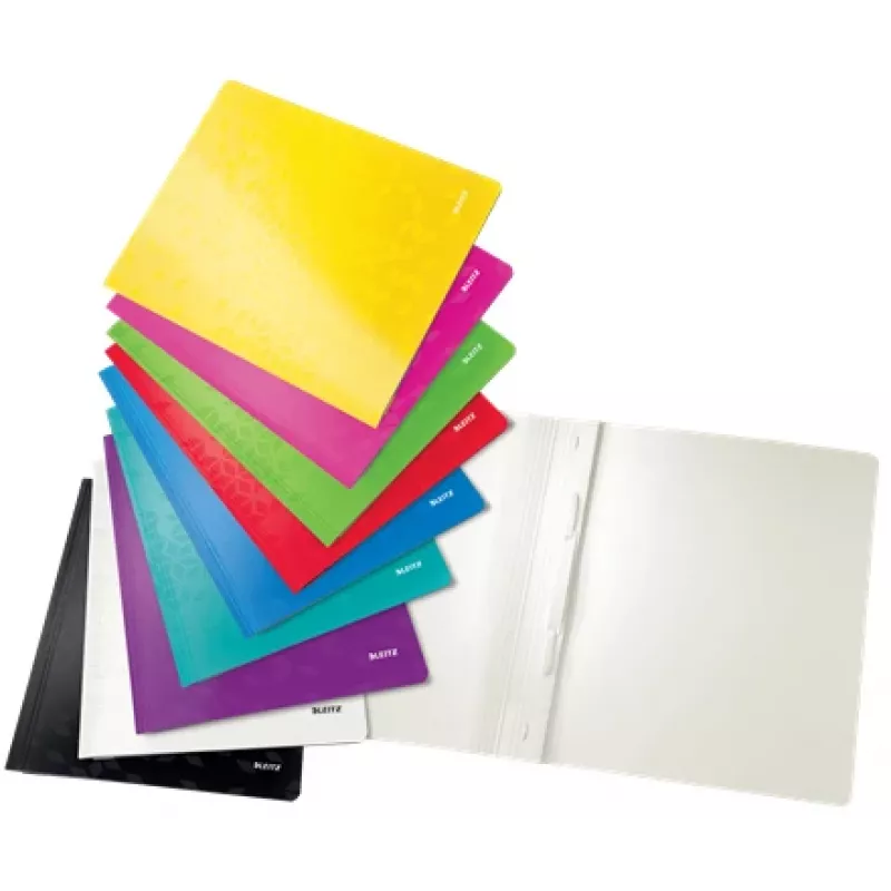Leitz WOW Pasta plana A4, dossier convencional, A4, cartão, Vermelho, Horizontal/Vertical, 60 folhas
