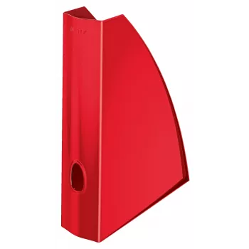 Leitz Porta-revistas WOW, vermelho, plástico, A4, 75 mm, 258 mm, 312 mm