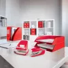 Leitz Porta-revistas WOW, vermelho, plástico, A4, 75 mm, 258 mm, 312 mm