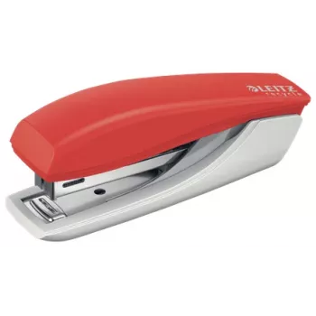 Leitz NeXXt Recycle Mini Agrafador, 10 folhas, vermelho, fecho padrão, plástico, 80 g/m², 3,5 cm