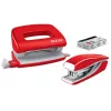 Leitz Conjunto agrafador e perfurador Mini WOW, 10 folhas, vermelho, P2, metal, 80 g/m², 3,5 cm