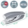Leitz Conjunto agrafador e perfurador Mini WOW, 10 folhas, vermelho, P2, metal, 80 g/m², 3,5 cm