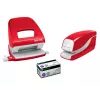 Leitz Agrafador a pilhas WOW 5566, 10 folhas, agrafamento padrão, 1 cm, plástico, vermelho, pilha