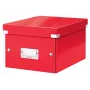 Leitz Click & Store WOW Caixa de arrumação pequena, caixa de arrumação, vermelho, retangular, cartão, monocromático, interior