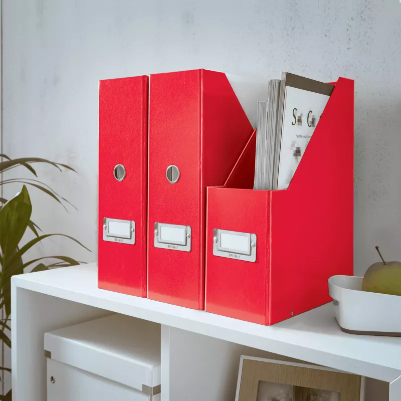 Leitz Click & Store WOW Caixa para revistas, vermelho, cartão, 103 mm, 253 mm, 330 mm, 95 x 245 x 310 mm