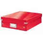 Leitz Click & Store WOW Caixa organizadora média, caixa de arrumação, vermelho, retangular, cartão, monocromático, interior