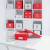 Leitz Click & Store WOW Caixa organizadora média, caixa de arrumação, vermelho, retangular, cartão, monocromático, interior