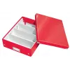Leitz Click & Store WOW Caixa organizadora média, caixa de arrumação, vermelho, retangular, cartão, monocromático, interior