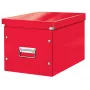Leitz Caixa Click & Store WOW Cube Large caixa de arrumação, caixa de arrumação, vermelho, retangular, cartão, monocromático, interior