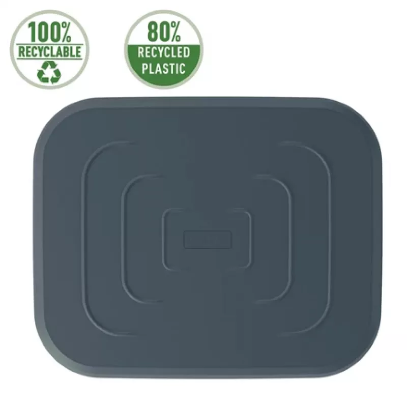 Leitz Ergo Apoio de pés ajustável para secretária, 80 % plástico reciclado, cinzento, plástico reciclado, 34 cm, 42 cm, 340 mm, 420 mm