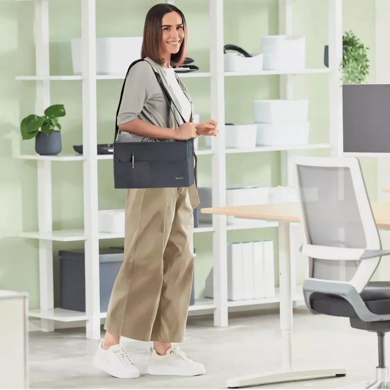Leitz Fabric Compact Hot Desking Saco de trabalho, tecido, monocromático, unissexo, 355 mm, 200 mm, 210 mm