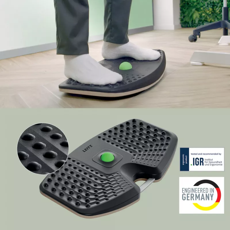 Leitz Ergo Active Balance Board, prancha de equilíbrio, cinzento-escuro, 200 kg, -14 - 14°, 540 mm, 310 mm