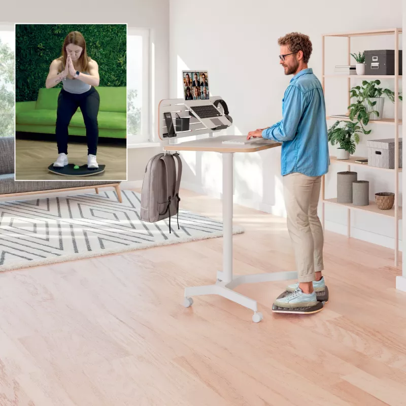 Leitz Ergo Active Balance Board, prancha de equilíbrio, cinzento-escuro, 200 kg, -14 - 14°, 540 mm, 310 mm