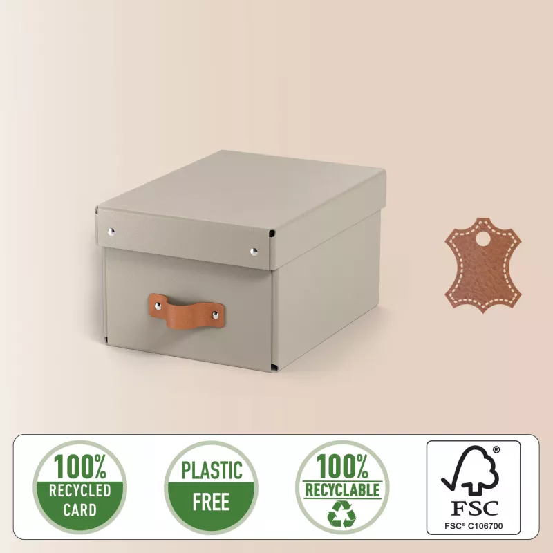 Leitz Puro caixa de arrumação com tampa, pequena, 7L, 100% cartão reciclado, pack de 2