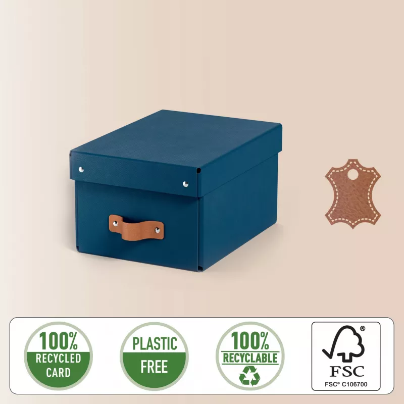 Leitz Puro Caixa de arrumação com tampa, pequena, 7 L, 100 % cartão reciclado, pack de 2
