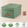 Leitz Puro Caixa de arrumação com tampa, média, 17 L, 100% cartão reciclado, pack de 2