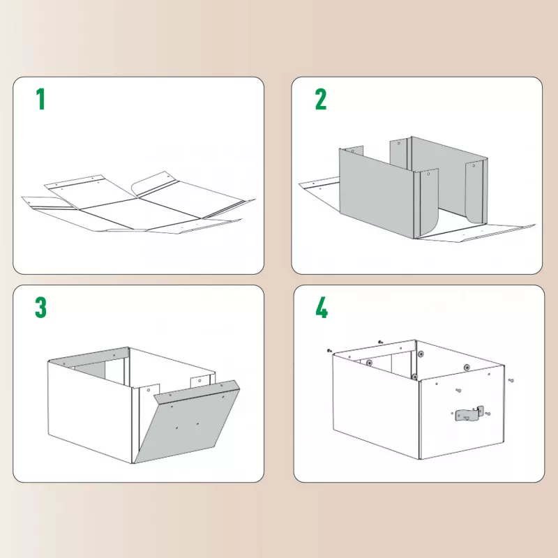 Leitz Puro Caixa de arrumação com tampa, média, 17 L, 100% cartão reciclado, pack de 2