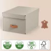 Leitz Puro Caixa de arrumação com tampa, média, 17 l, 100 % cartão reciclado, pack de 2