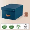 Leitz Puro Caixa de arrumação com tampa, média, 17 L, 100 % cartão reciclado, pack de 2