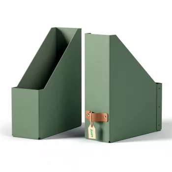 Leitz Puro Caixa para revistas, 100% cartão reciclado, pack de 2, verde, cartão, 100 mm, 260 mm, 310 mm, 310 g