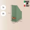 Leitz Puro Caixa para revistas, 100% cartão reciclado, pack de 2, verde, cartão, 100 mm, 260 mm, 310 mm, 310 g