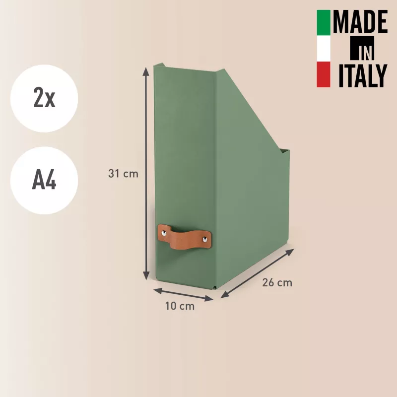 Leitz Puro Caixa para revistas, 100% cartão reciclado, pack de 2, verde, cartão, 100 mm, 260 mm, 310 mm, 310 g