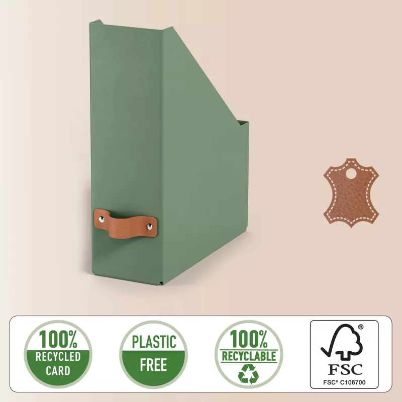 Leitz Puro Caixa para revistas, 100% cartão reciclado, pack de 2, verde, cartão, 100 mm, 260 mm, 310 mm, 310 g