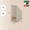 Leitz Puro Caixa para revistas, 100% cartão reciclado, pack de 2, bege, cartão, 100 mm, 260 mm, 310 mm, 310 g