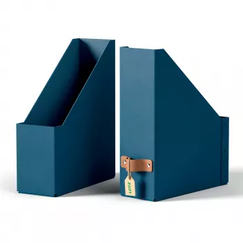Leitz Puro Caixa para revistas, 100% cartão reciclado, pack de 2, azul, cartão, 100 mm, 260 mm, 310 mm, 310 g
