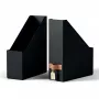 Leitz Puro Caixa para revistas, 100 % cartão reciclado, pack de 2, preto, cartão, 100 mm, 260 mm, 310 mm, 310 g