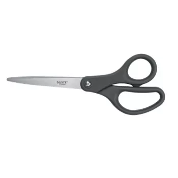 Leitz Tesoura Titanium 205 mm, adulto, corte reto, unidade, cinzento, aço inoxidável, aço inoxidável, tesoura de escritório