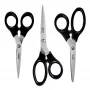 Leitz Conjunto de tesouras de aço inoxidável 165/185/200 mm, adulto, corte reto, conjunto, preto, aço inoxidável, aço inoxidável, tesoura de escritório