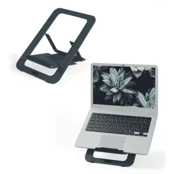 Leitz Ergo Alumínio Ultra-Flat Suporte para portátil ajustável em altura, braço para portátil e tablet, cinzento-escuro, alumínio, 25,4 cm (10