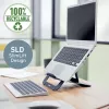 Leitz Ergo Alumínio Ultra-Flat Suporte para portátil ajustável em altura, braço para portátil e tablet, cinzento-escuro, alumínio, 25,4 cm (10