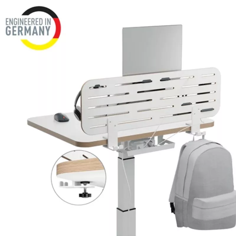 Leitz Ergo Pegboard Organizador de secretária com suporte para portátil, 80x25 cm