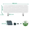 Leitz Ergo Pegboard Organizador de secretária com suporte para portátil, 80x25 cm
