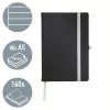 Leitz Style caderno A5 pautado com capa dura, monocolor, preto, A5, 80 folhas, 100 g/m², papel pautado