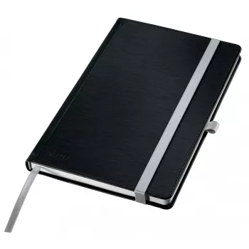 Leitz Style caderno A5 quadriculado com capa dura, monocromático, preto, A5, 80 folhas, 100 g/m², papel quadriculado