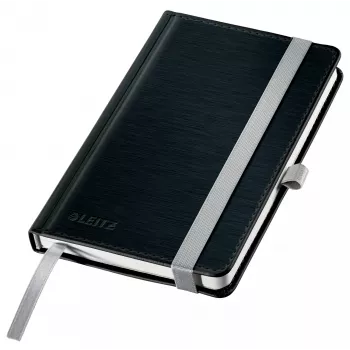 Leitz Style caderno A6 quadriculado com capa dura, monocromático, preto, A6, 80 folhas, 100 g/m², papel quadriculado