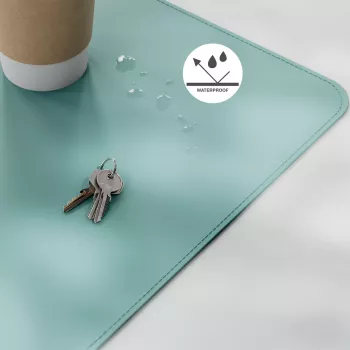 Leitz Large Desk Mat, cor menta, policloreto de vinilo (PVC), 400 mm, 800 mm, 2 mm, 350 g