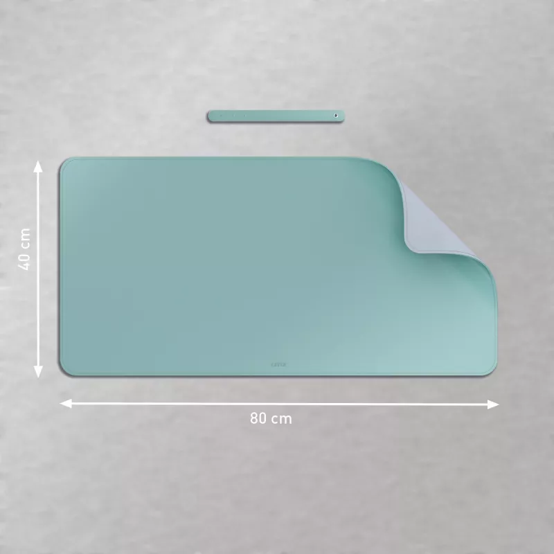 Leitz Large Desk Mat, cor menta, policloreto de vinilo (PVC), 400 mm, 800 mm, 2 mm, 350 g