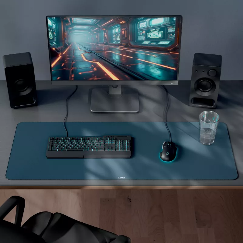 Leitz Extra Large Gaming Mat, cinzento-escuro, polipropileno (PP), 400 mm, 1000 mm, 3 mm, 800 g
