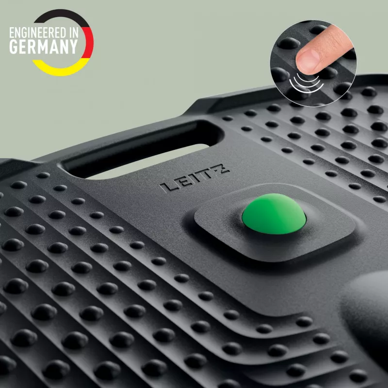 Leitz Ergo Active tapete ergonómico anti-fadiga, retangular, preto, poliuretano, Bubble, China, 605 x 681 mm