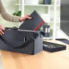 Leitz Fabric bolsa de trabalho Hot Desking com tampa, bolsa de arrumação, cinzento, retangular, tecido, monocromático, unissexo