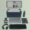 Leitz Fabric bolsa de trabalho Hot Desking com tampa, bolsa de arrumação, cinzento, retangular, tecido, monocromático, unissexo