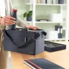 Leitz Fabric bolsa compacta de trabalho Hot Desking com tampa, bolsa de arrumação, cinzento, retangular, tecido, monocolor, adulto