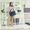 Leitz Fabric bolsa compacta de trabalho Hot Desking com tampa, bolsa de arrumação, cinzento, retangular, tecido, monocolor, adulto
