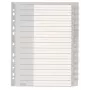 Leitz 12760000 índice separador em branco de plástico, cinzento