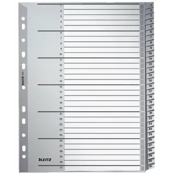 Leitz 12810000 índice separador índice separador numérico cartão cinzento