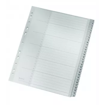 Leitz 12810000 índice separador índice separador numérico cartão cinzento